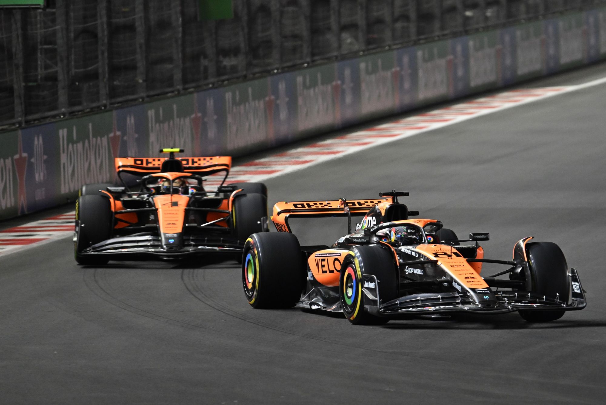 Oscar Piastri and Lando Norris, McLaren, Vegas GP, F1