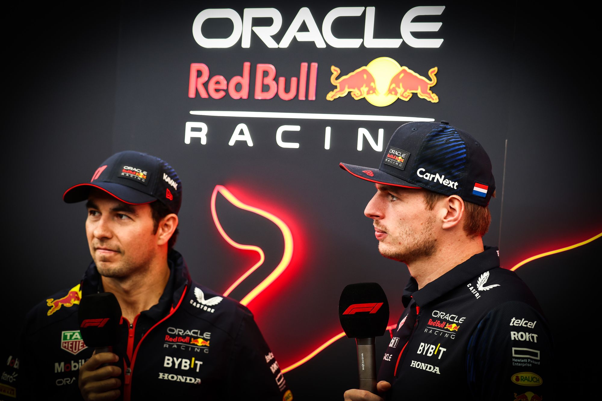 Sergio Perez and Max Verstappen, Red Bull, F1