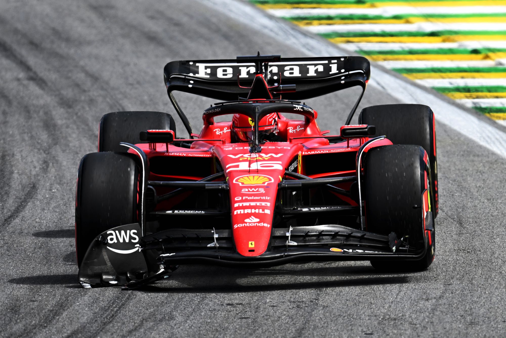 Leclerc crashes out before the start in Brazil