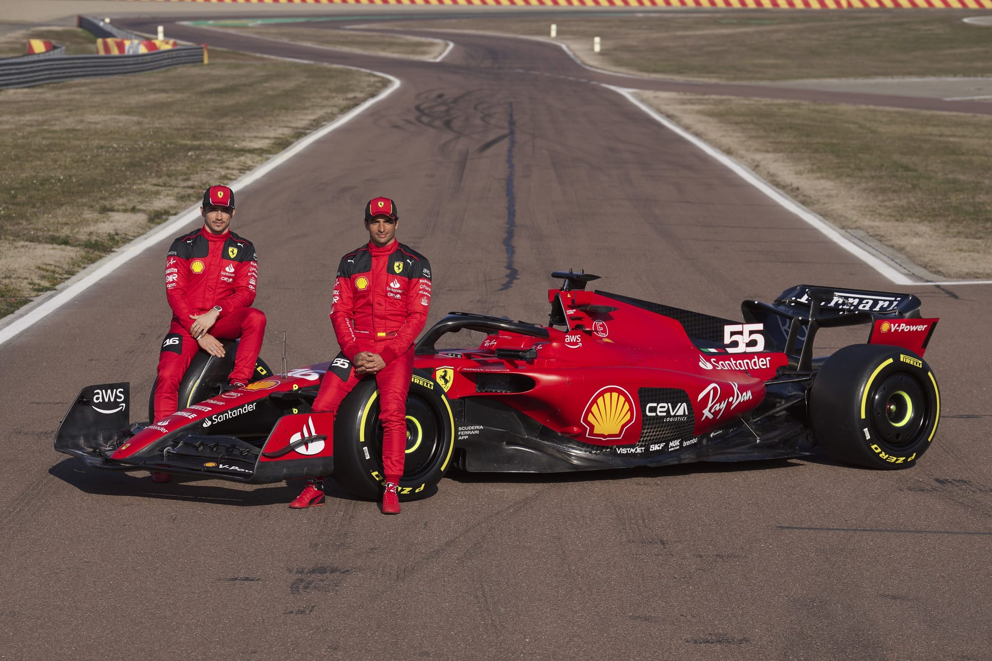 Charles Leclerc and Carlos Sainz, Ferrari, F1