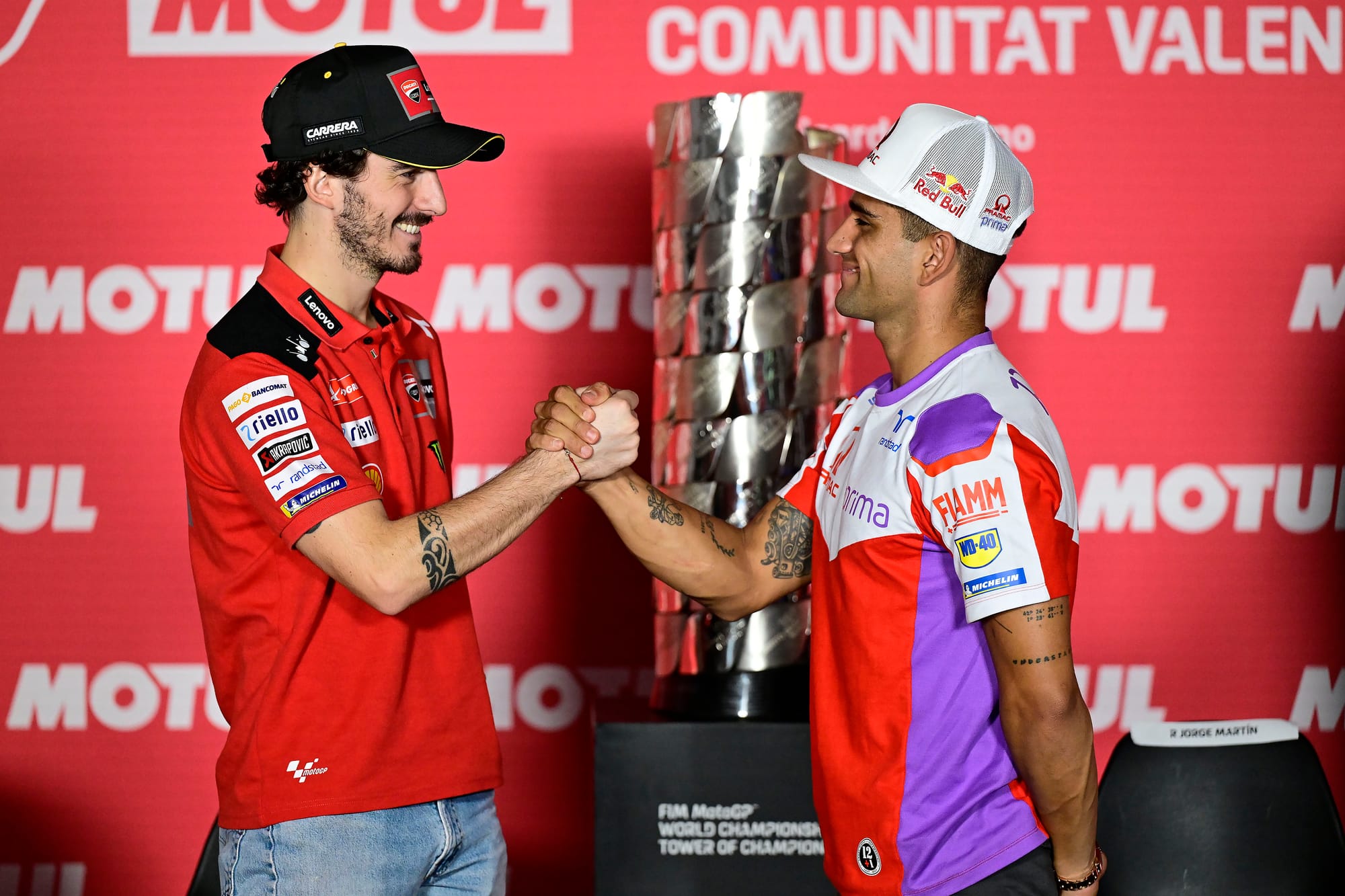 Pecco Bagnaia and Jorge Martin, MotoGP