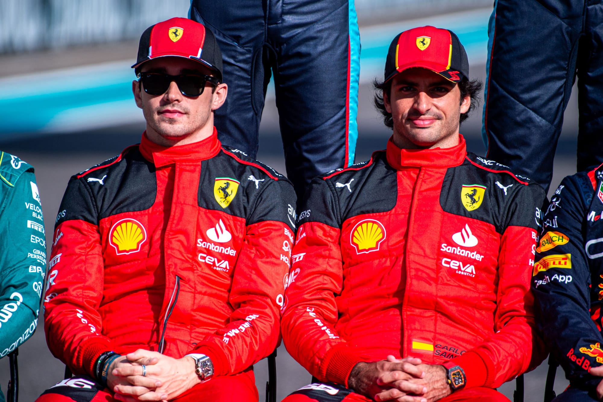 Charles Leclerc and Carlos Sainz, Ferrari, F1