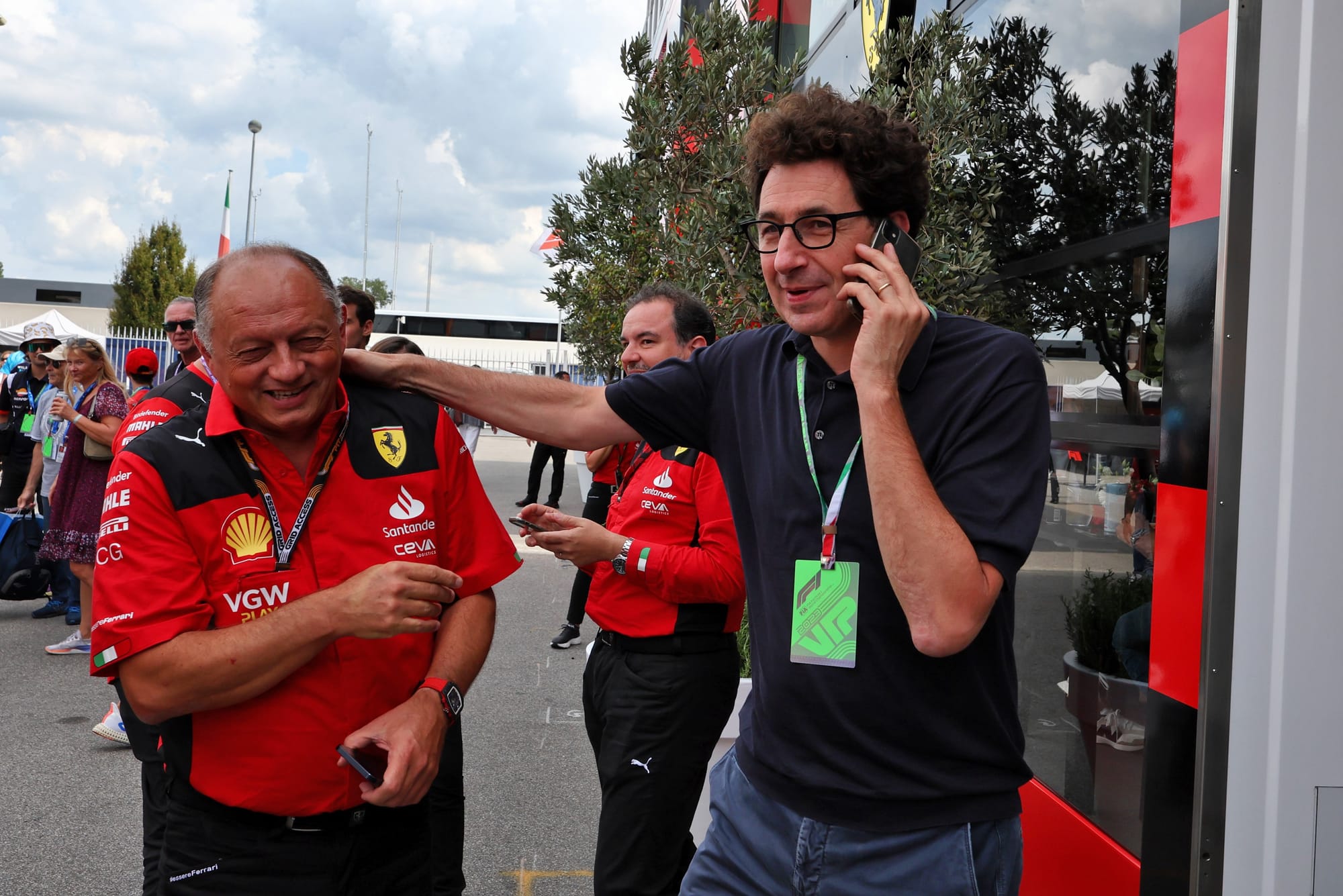 Fred Vasseur and Mattia Binotto, F1