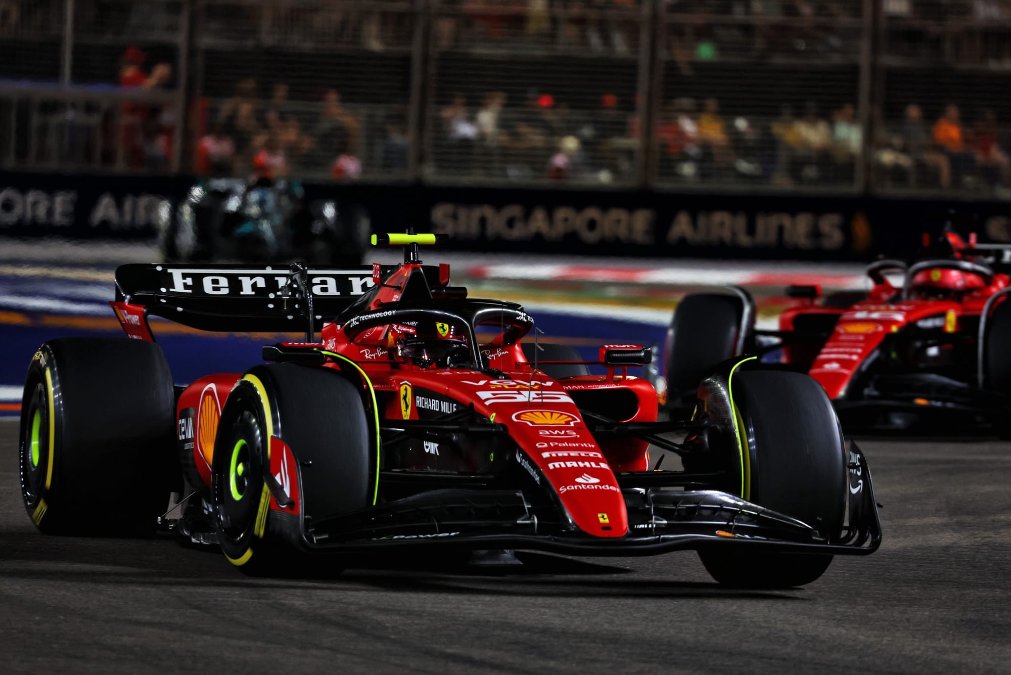 Carlos Sainz and Charles Leclerc, Ferrari, F1