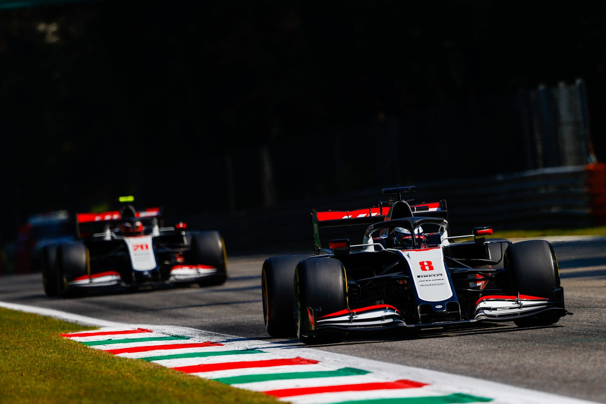 Romain Grosjean and Kevin Magnussen, Haas, F1