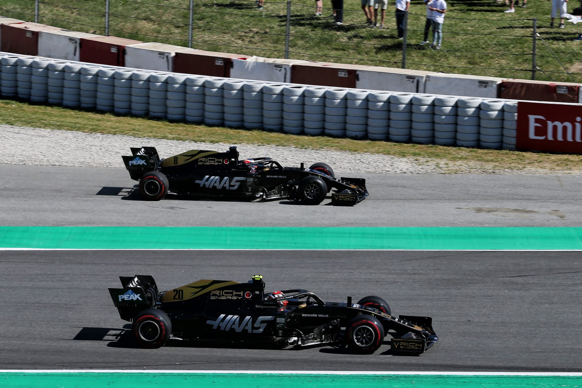 Kevin Magnussen and Romain Grosjean, Haas, F1