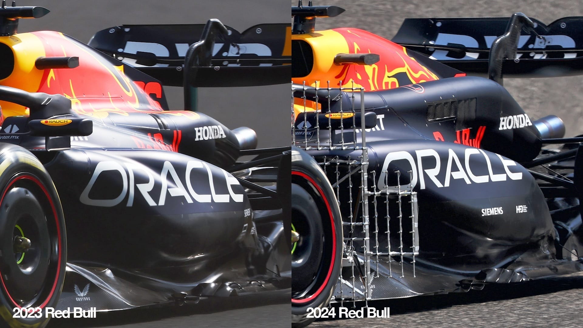 Red Bull RB19 and RB20 comparison