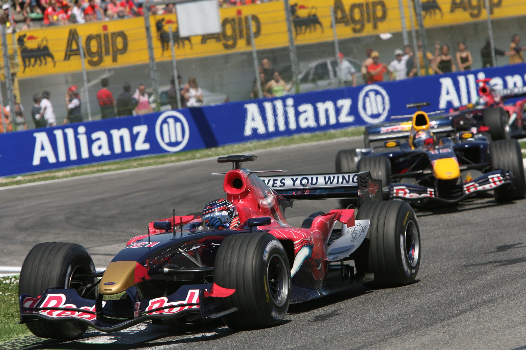 Scott Speed, Toro Rosso, and Christian Klien, Red Bull, F1