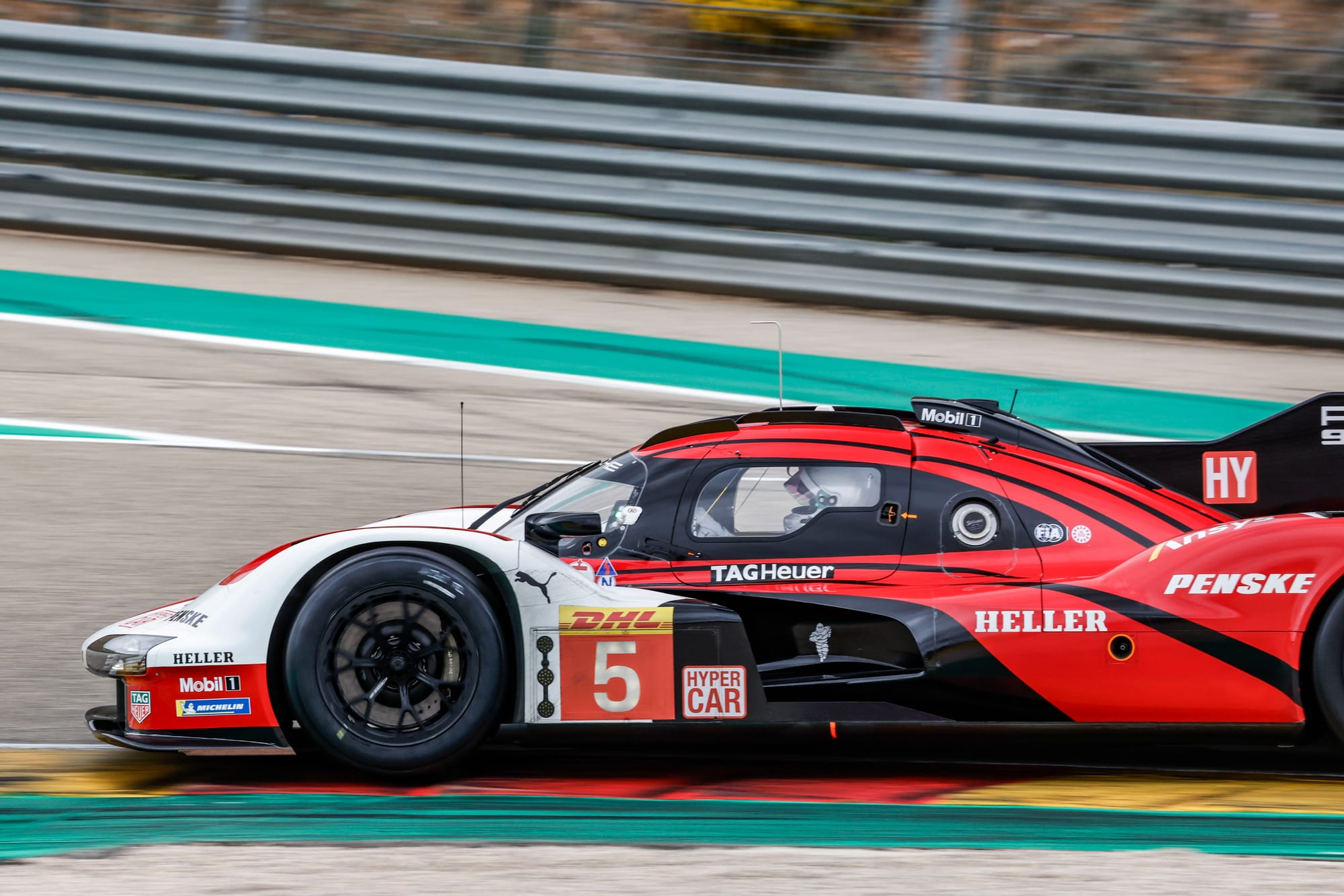 Sebastian Vettel tests the Porsche 963 at Aragon