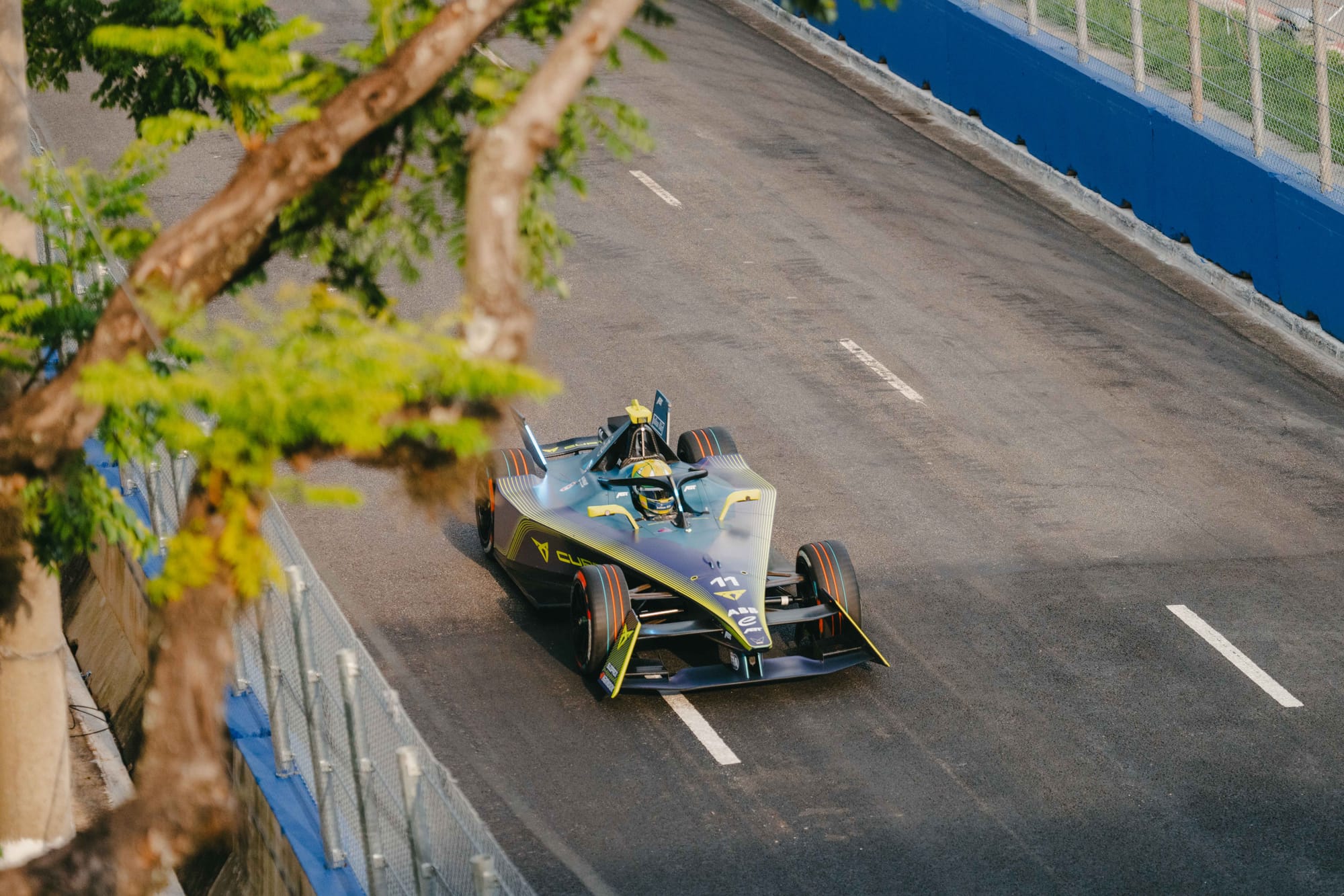 The Abt Cupra-run Formula E car in the Sao Paulo E-Prix