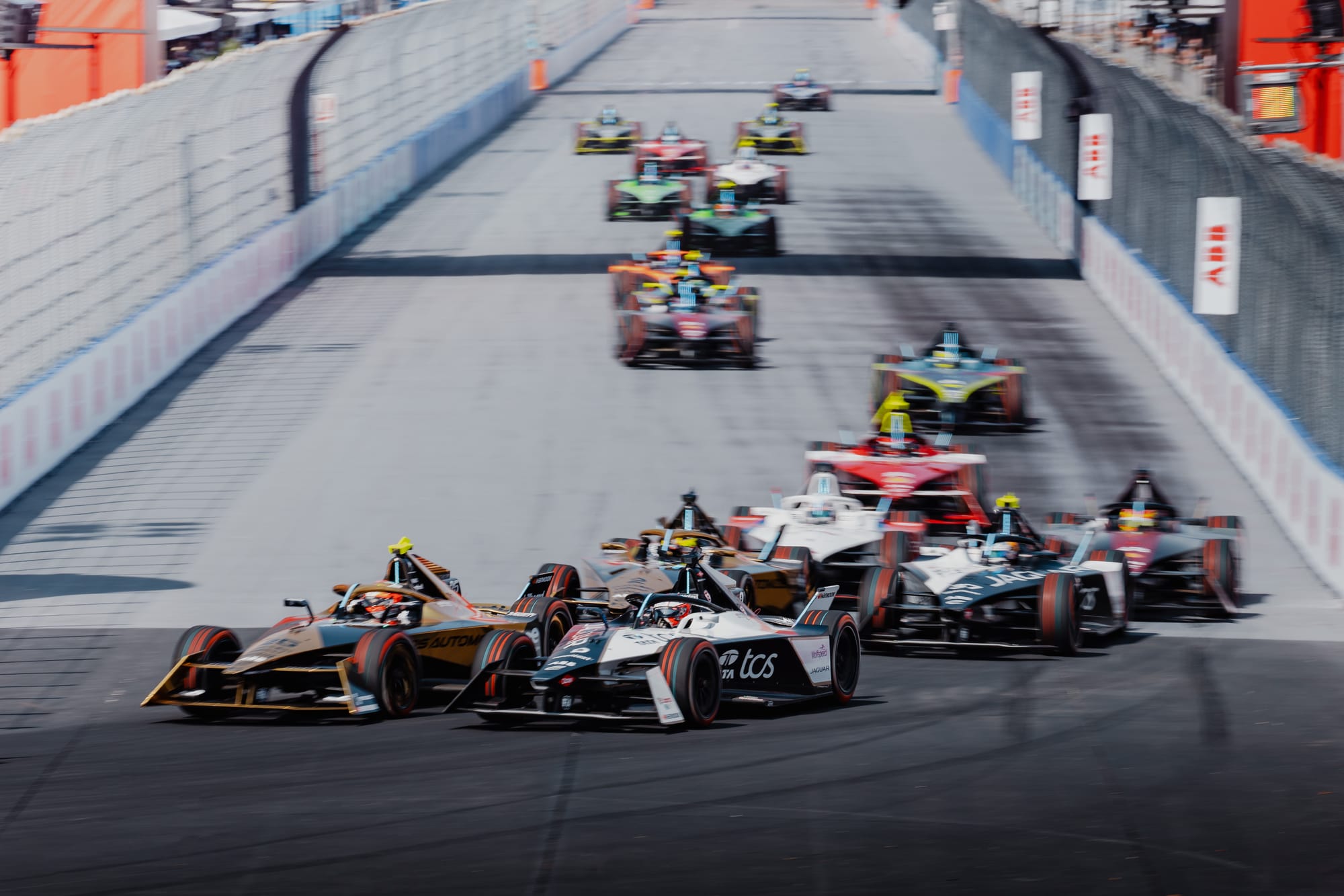 The Formula E field at the start of the 2024 Sao Paulo E-Prix