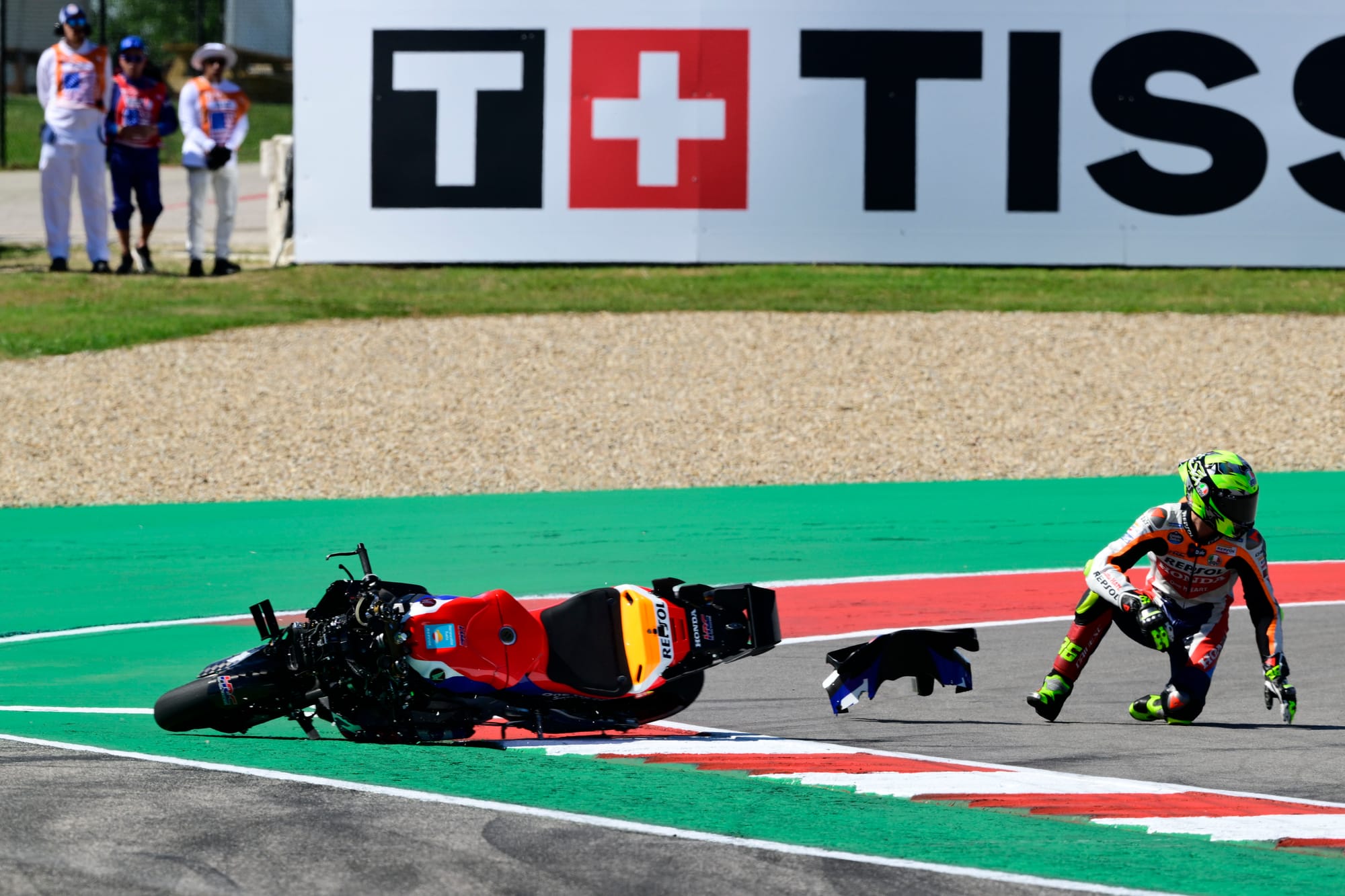 Joan Mir Honda crash Austin MotoGP 2024