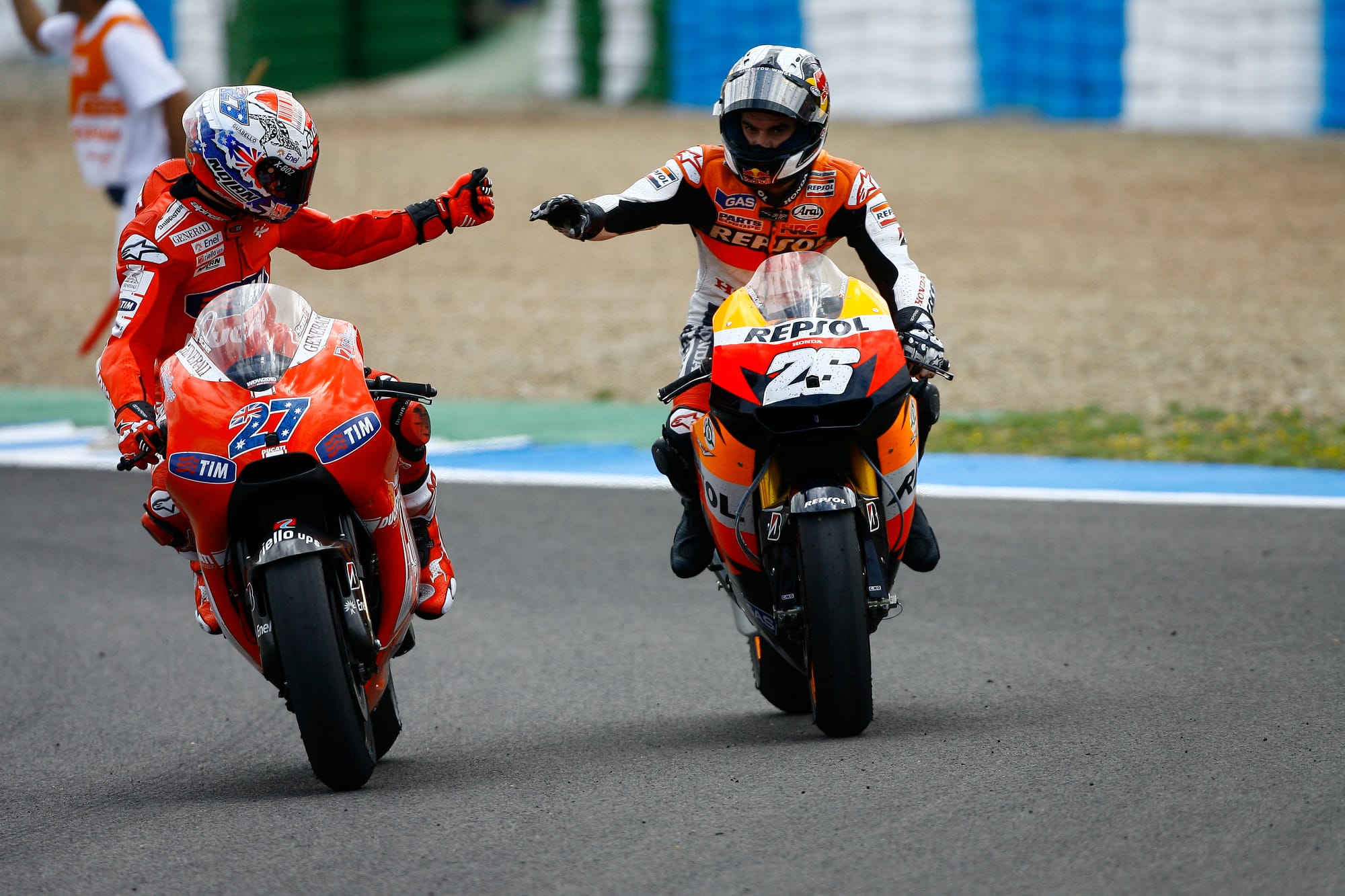 Casey Stoner and Dani Pedrosa, MotoGP