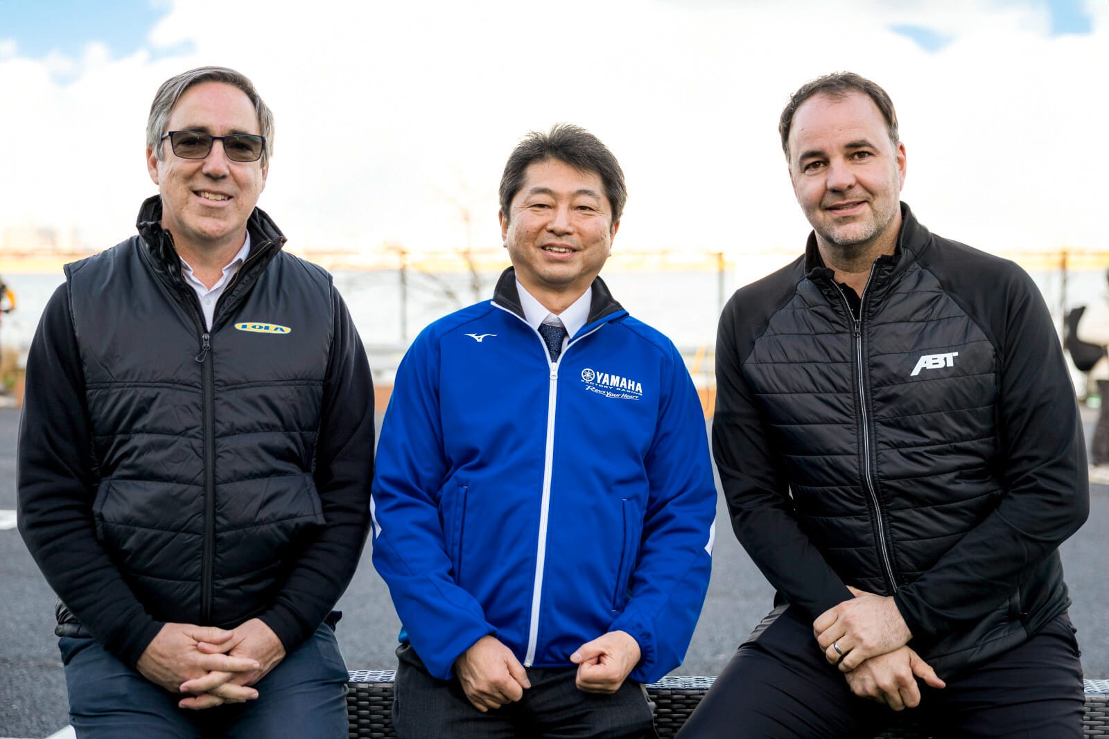 Lola's Mark Preston, Yamaha's Heiji Maruyama and Abt's Thomas Biermaier