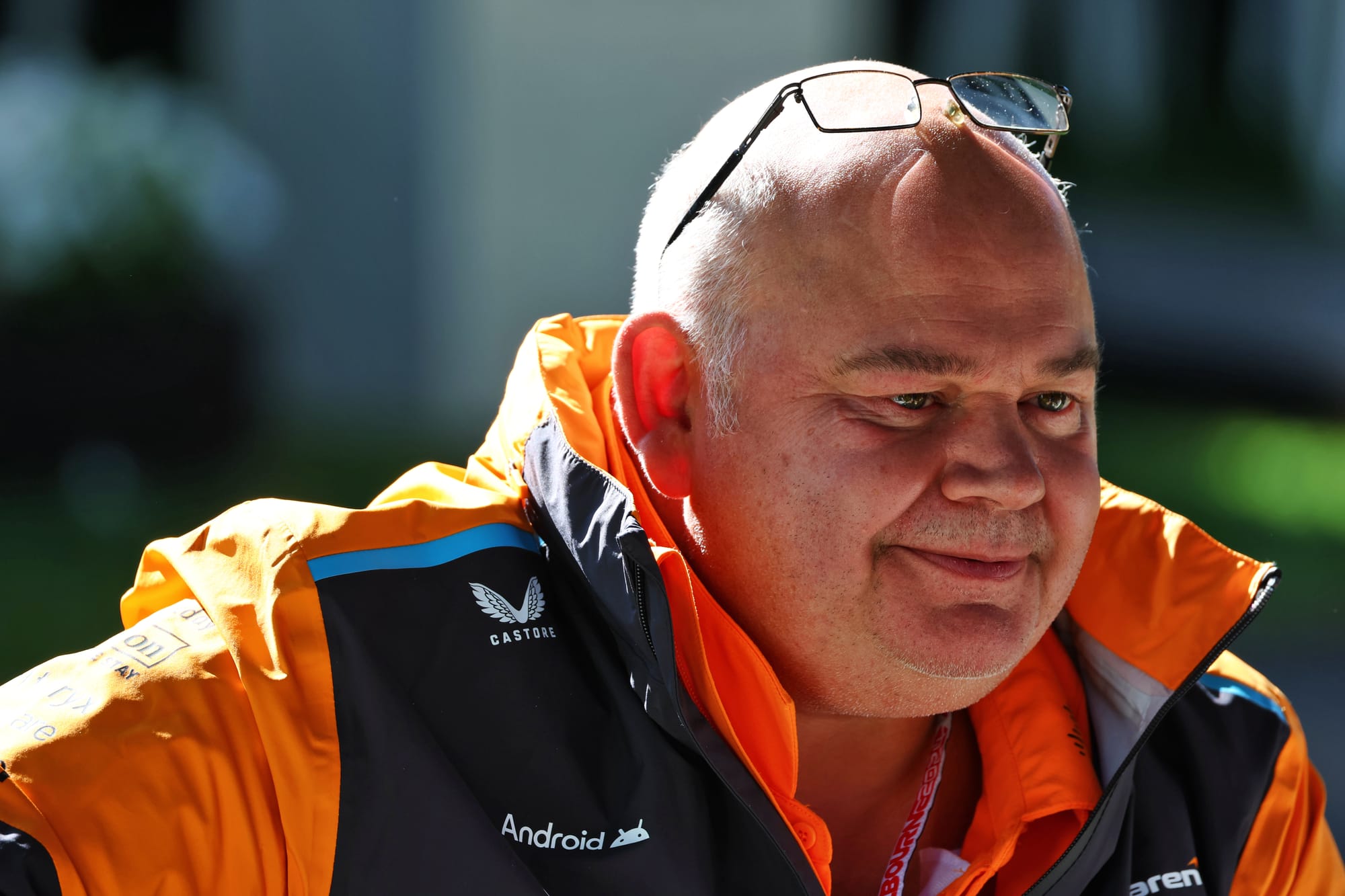 McLaren chief designer Rob Marshall in McLaren uniform smiles, Formula 1 2024