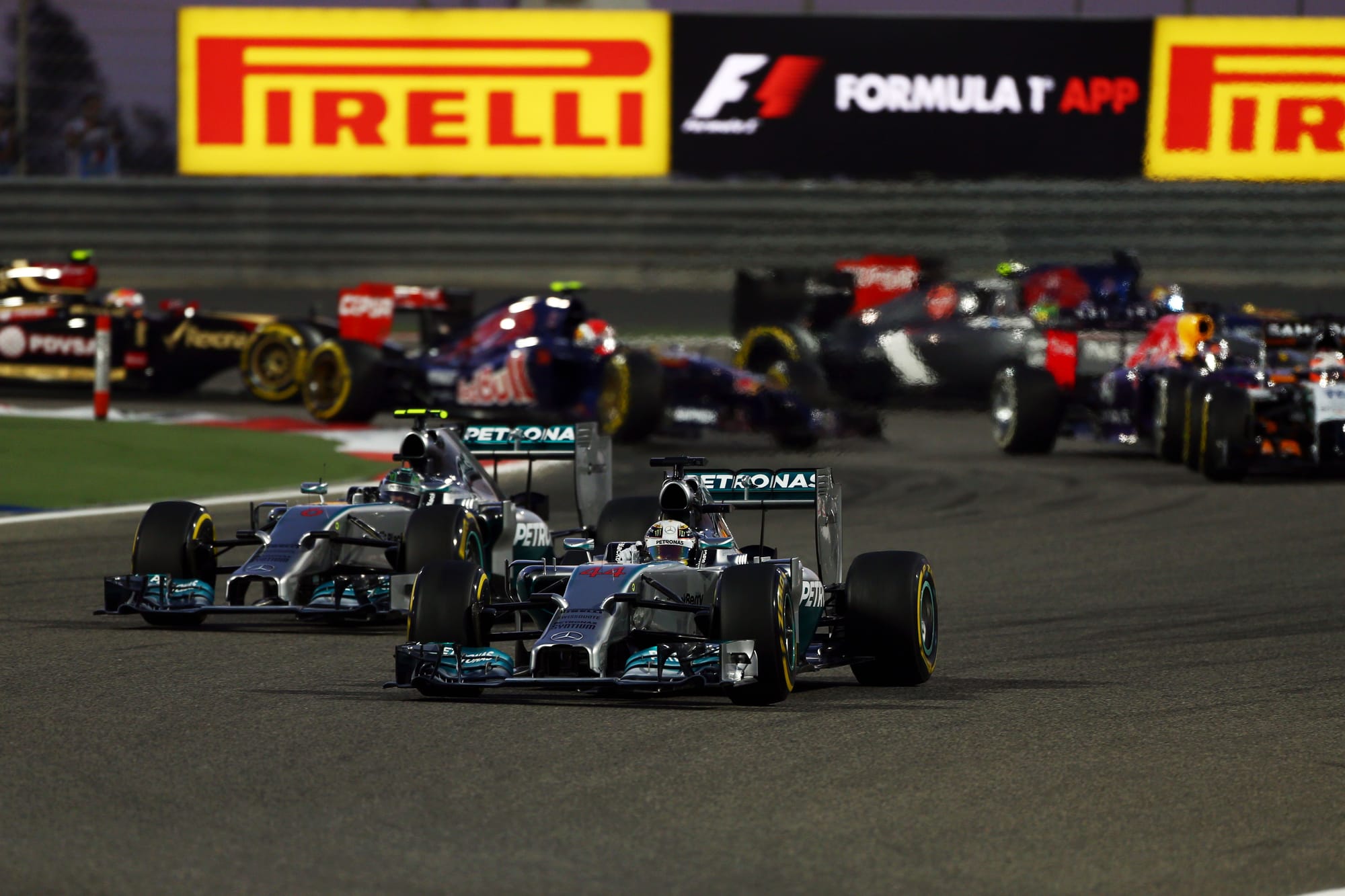Lewis Hamilton and Nico Rosberg, Mercedes, F1