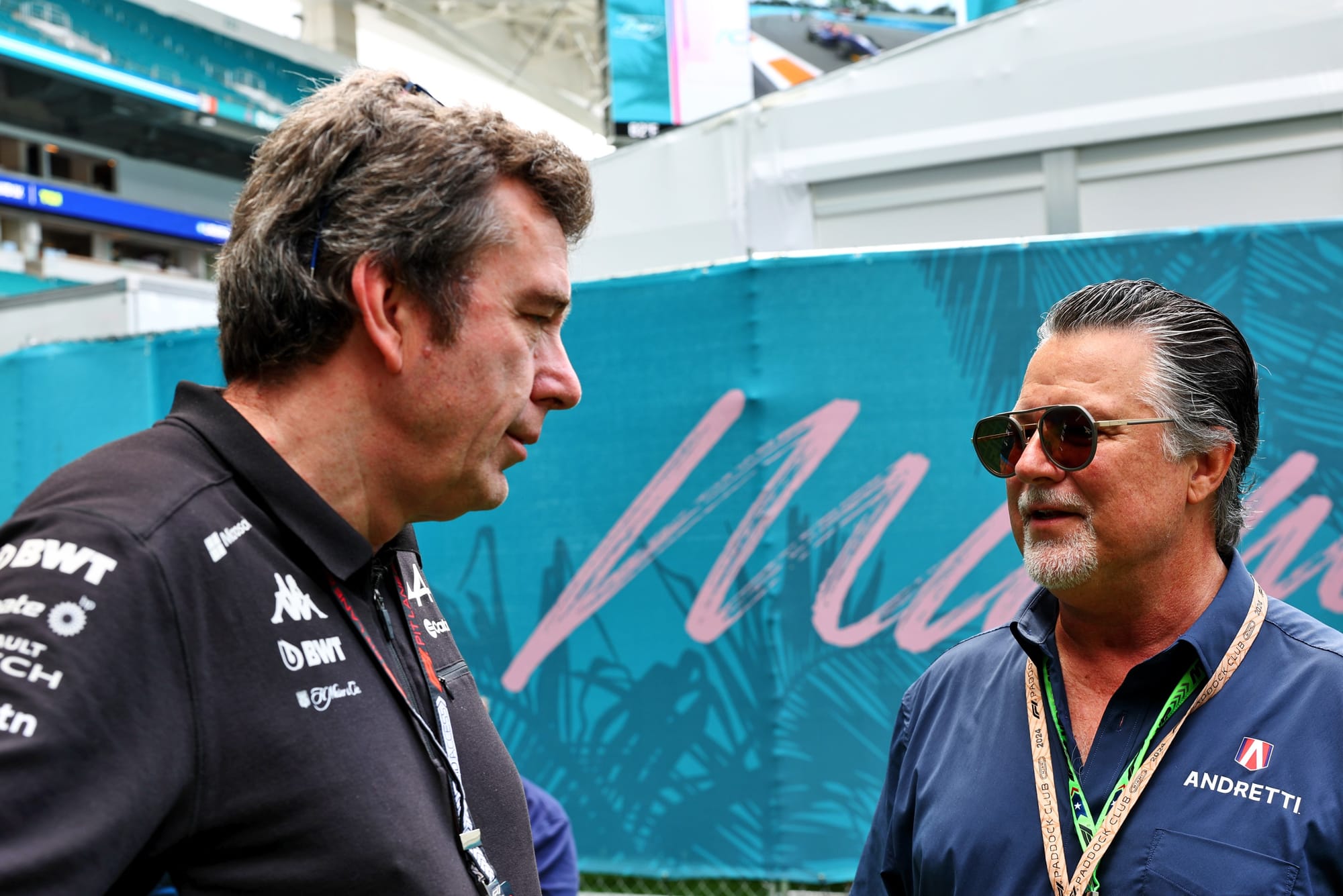 Bruno Famin and Michael Andretti, F1