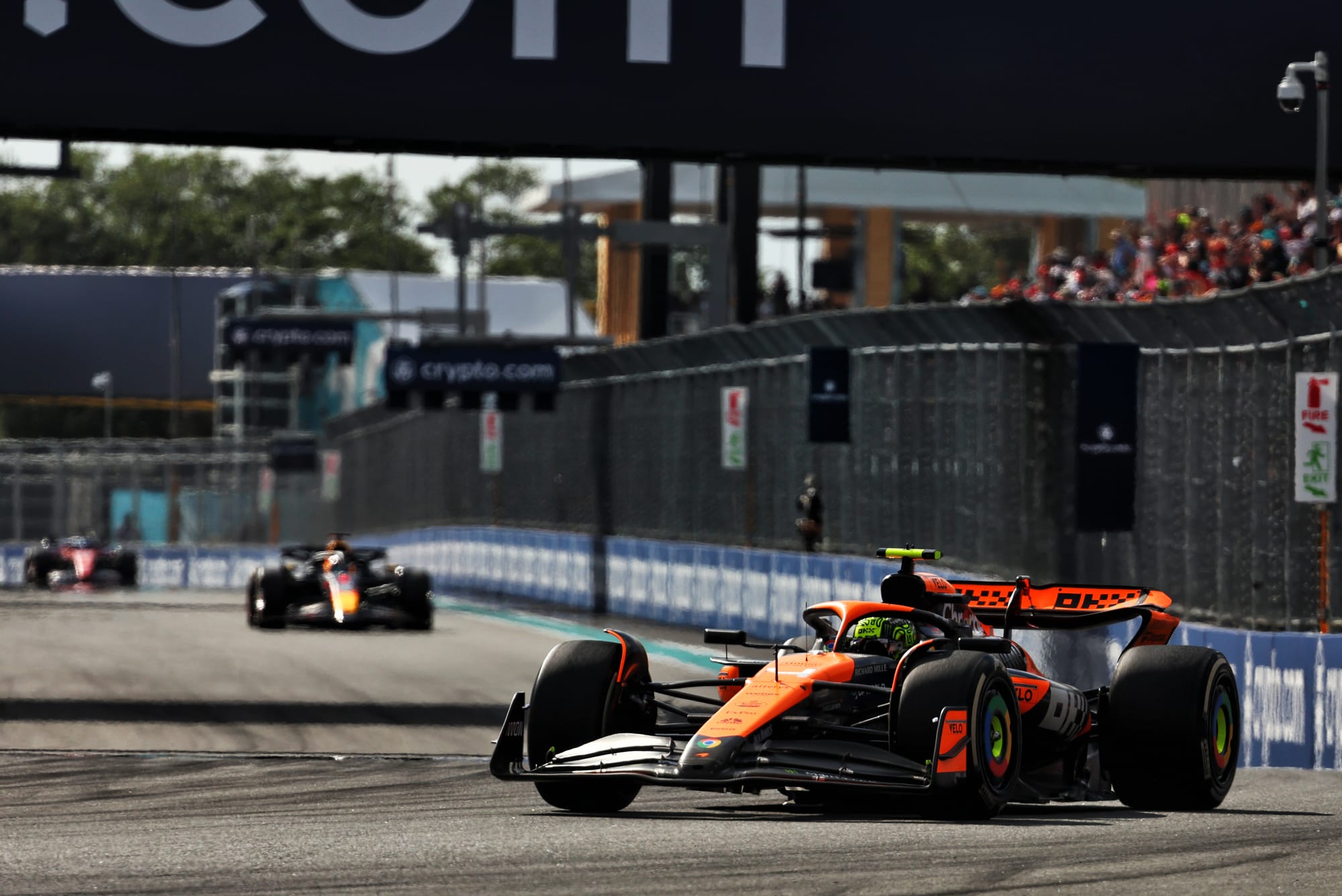 Lando Norris leads Max Verstappen, Miami GP 2024