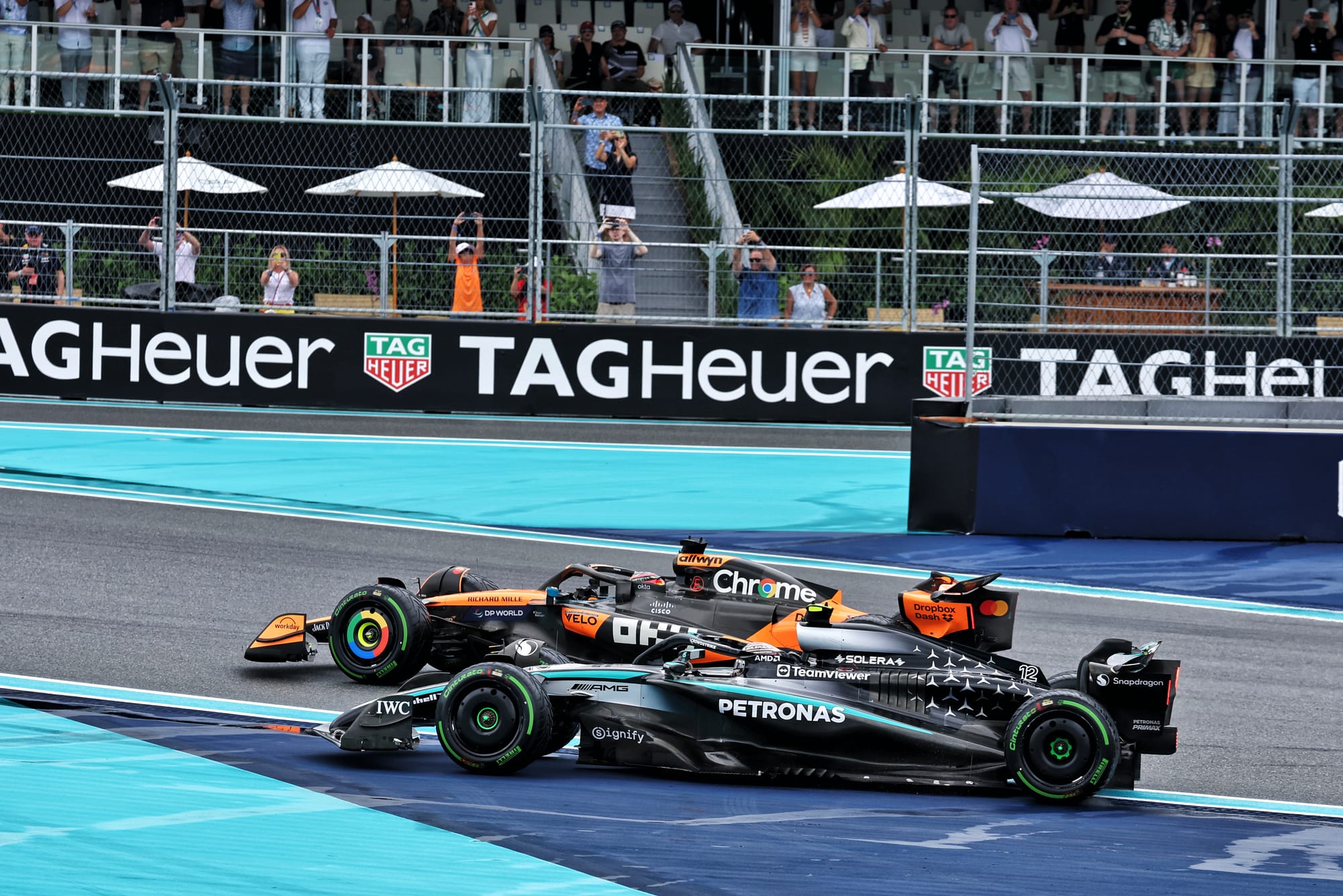 Oscar Piastri and Kimi Antonelli F1 Miami sprint 2025