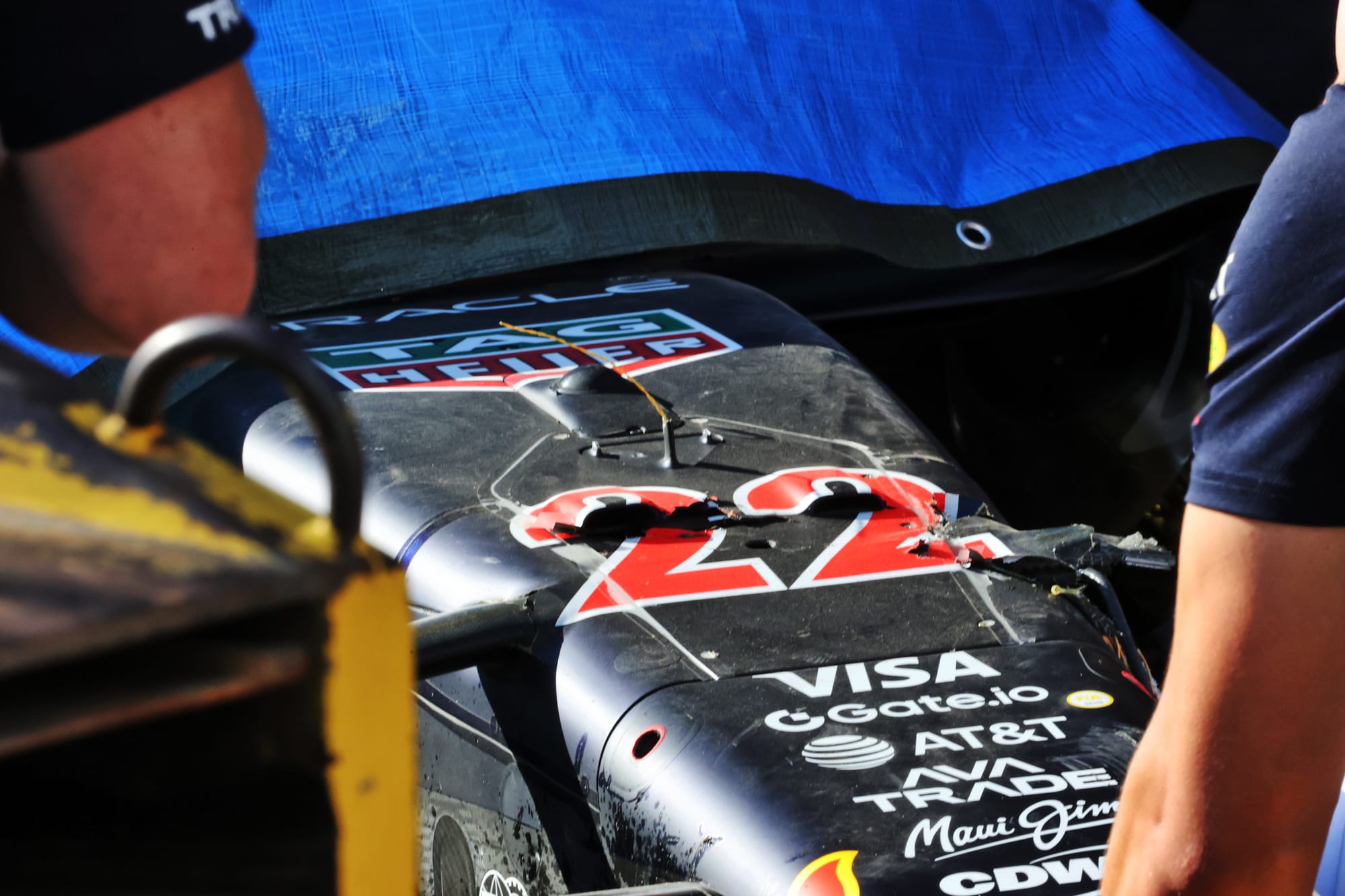 Yuki Tsunoda crash damage Imola F1 qualifying 2025