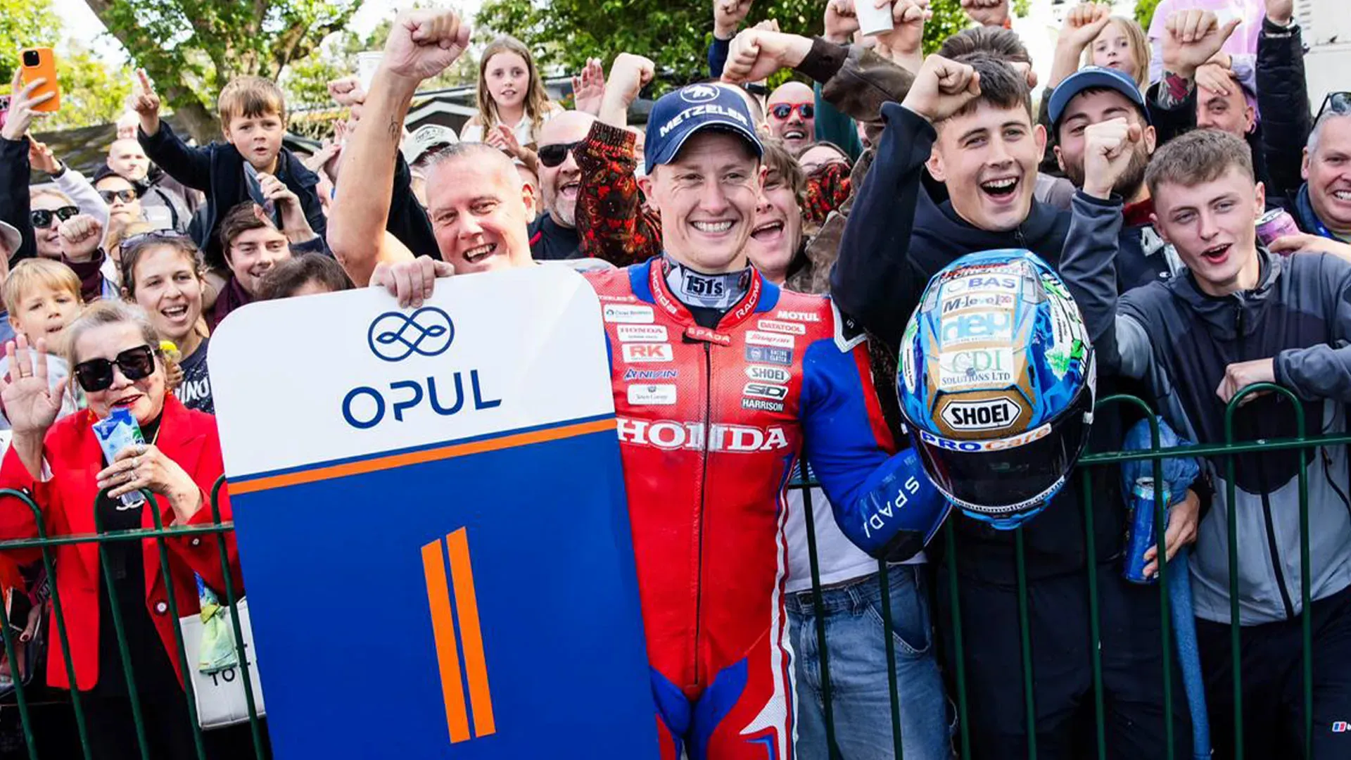 Dean Harrison wins the second Superstock race
