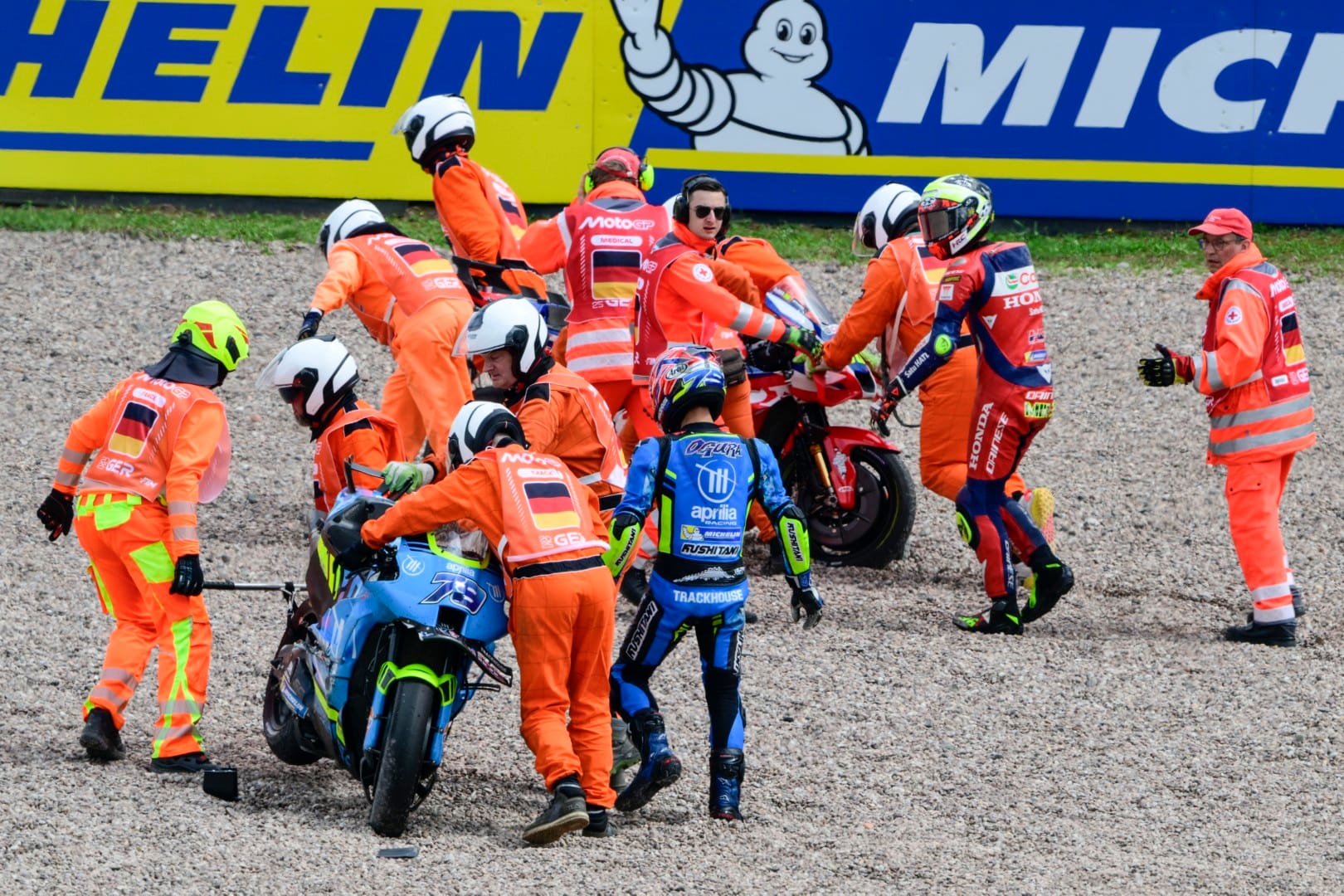Ai Ogura, Trackhouse Aprilia, and Joan Mir, Honda, MotoGP
