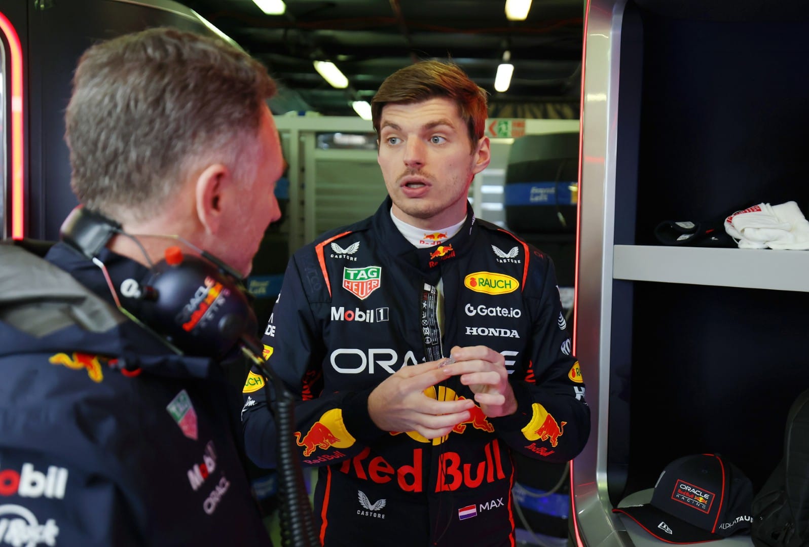 Max Verstappen and Christian Horner, Red Bull, F1