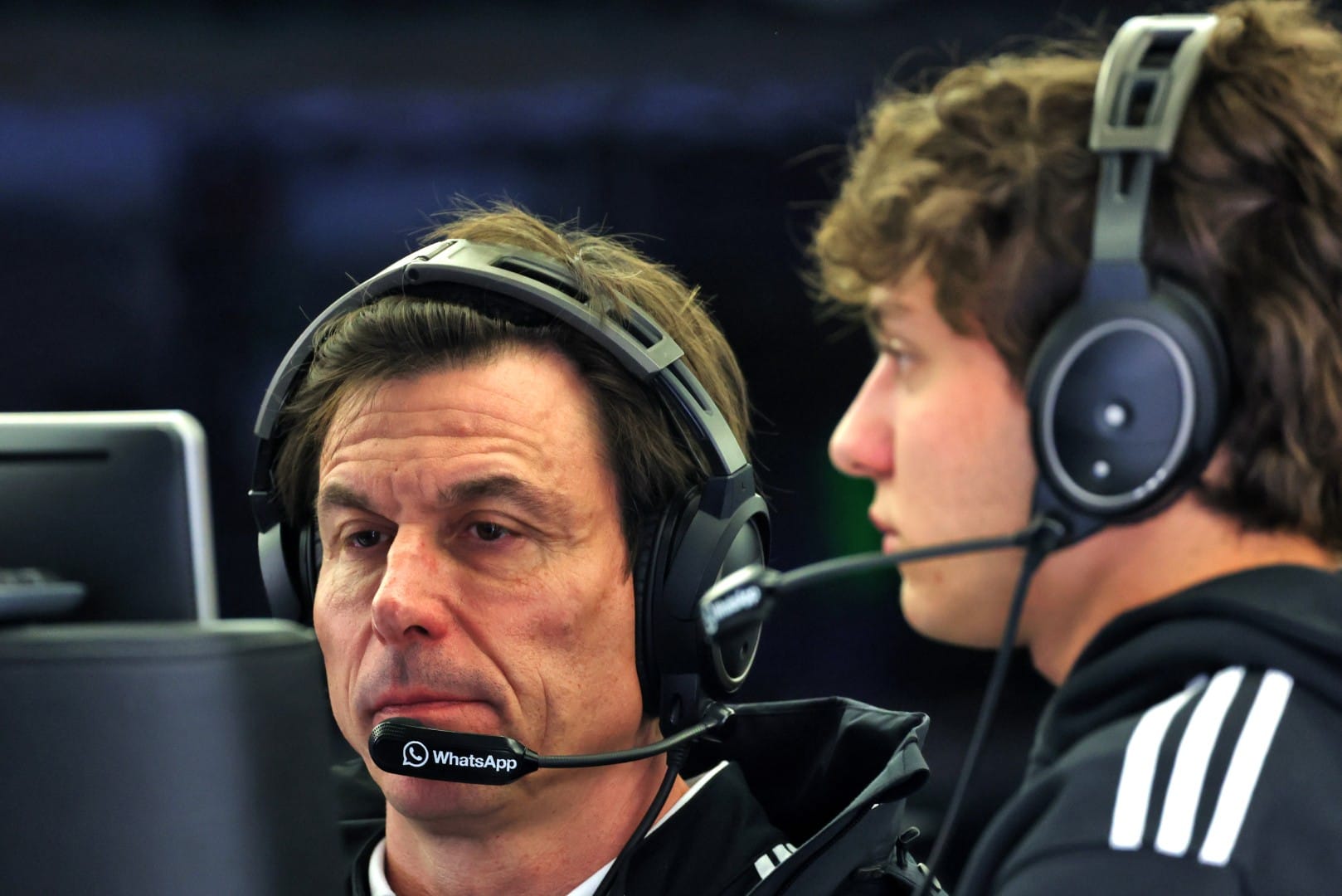 Toto Wolff and Kimi Antonelli, Mercedes, F1