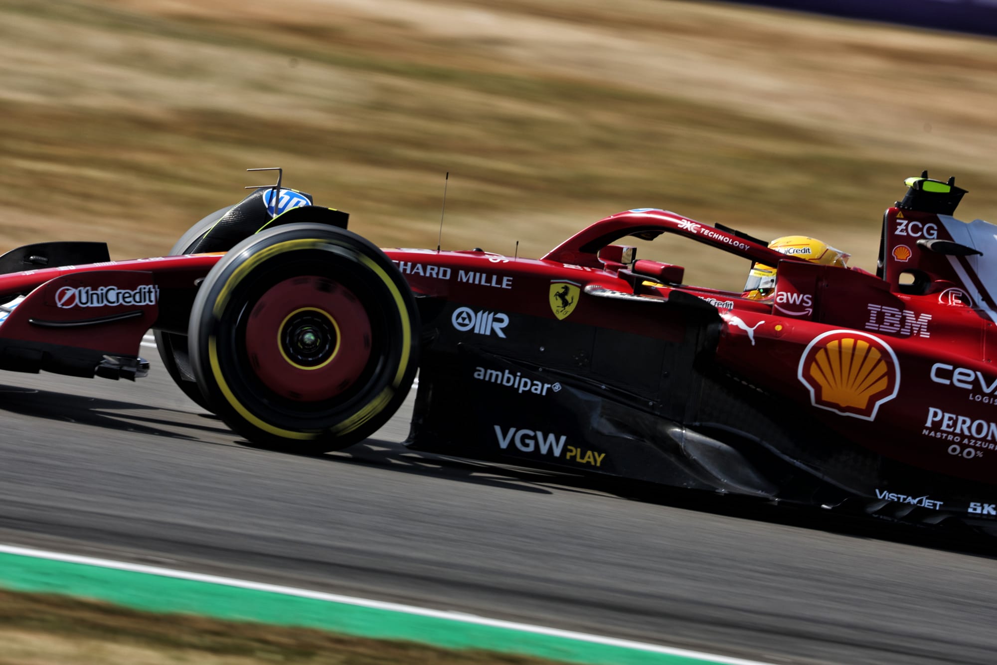 Lewis Hamilton Ferrari British Grand Prix practice 2025