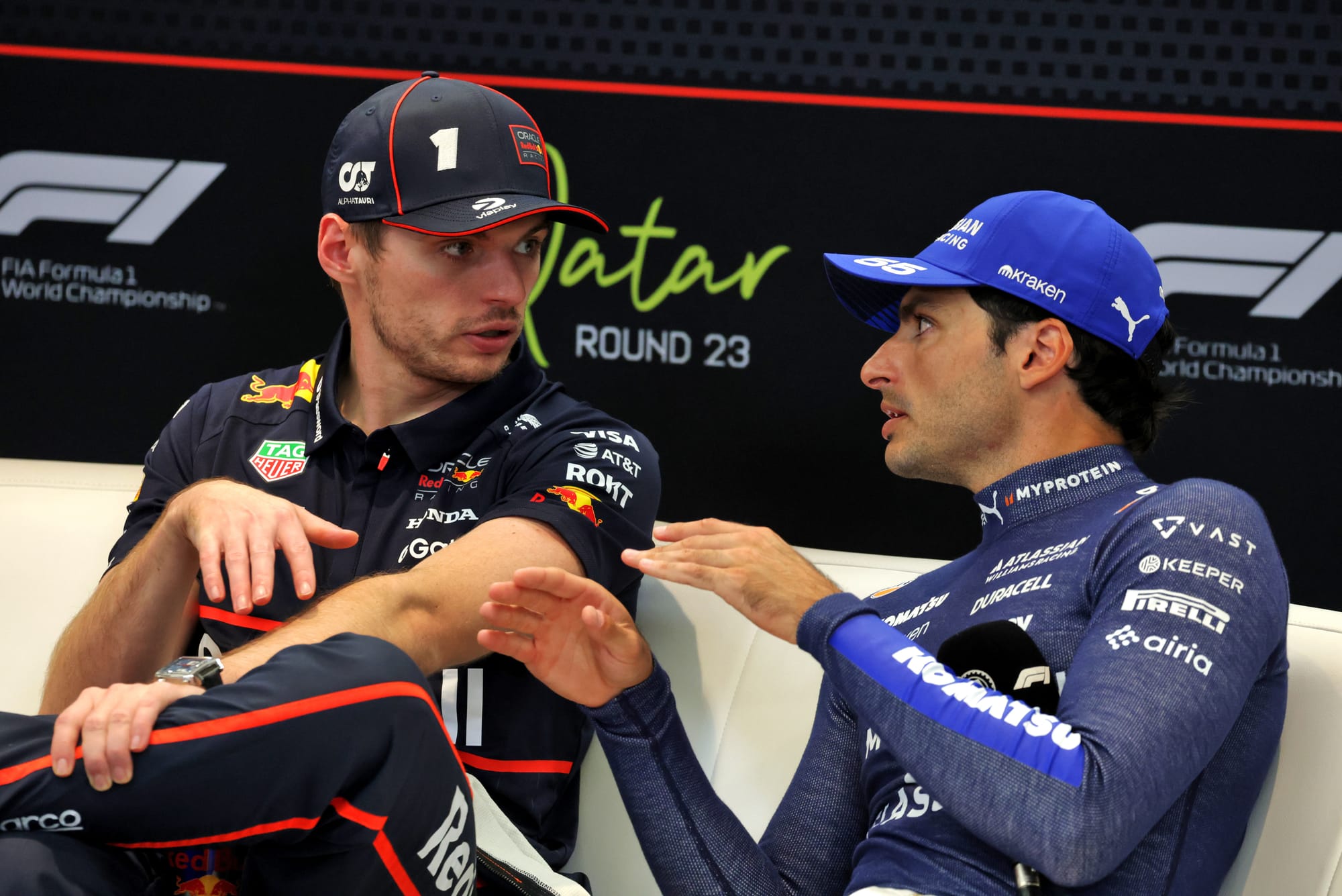 Max Verstappen and Carlos Sainz