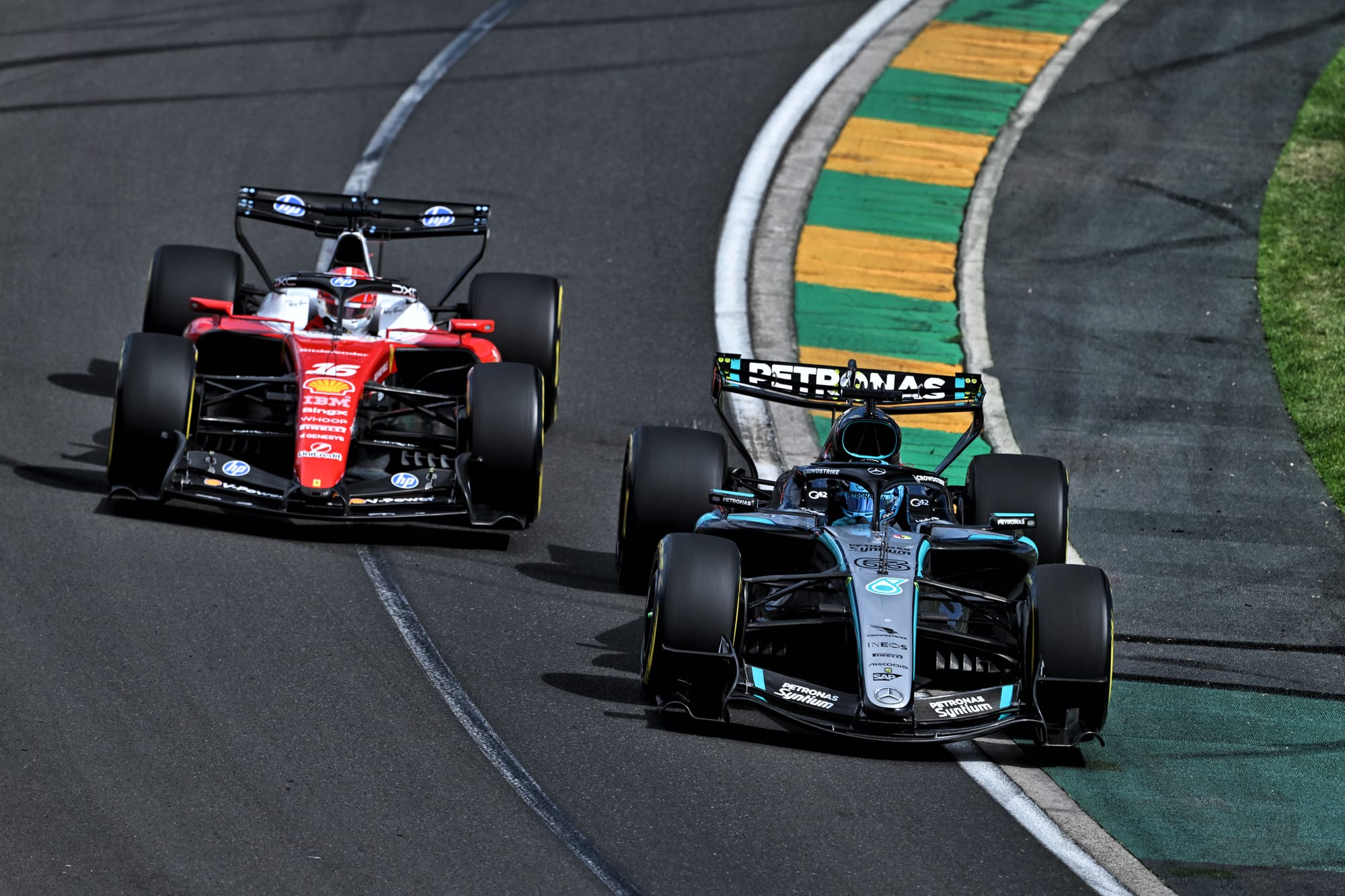 Mercedes 1-2 in F1 2026 opener after early Ferrari tussle