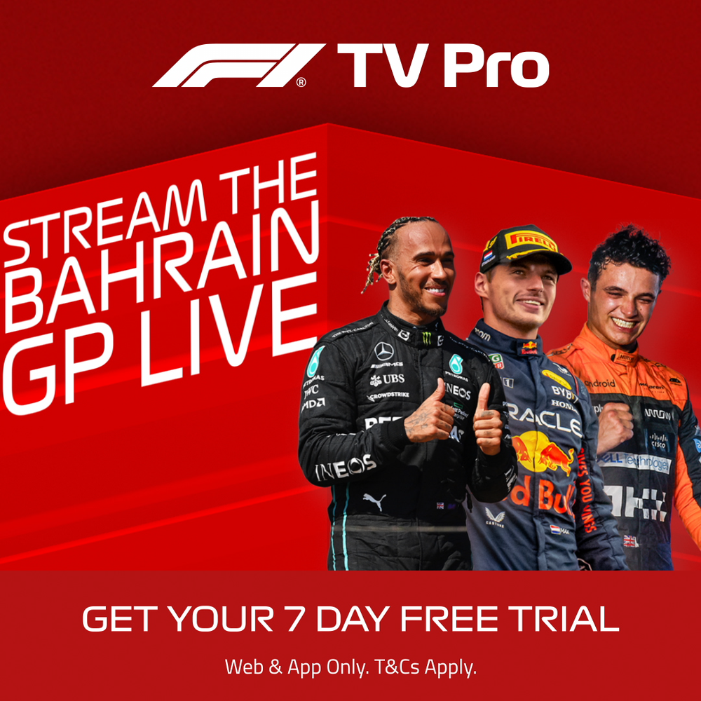 Claim your seven day free trial of F1 TV Pro The Race Claim your seven day free trial of F1 TV Pro The Race