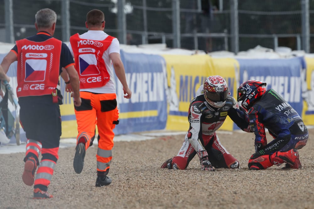 Honda stand-in ruled out at Brno with worrying knee injury