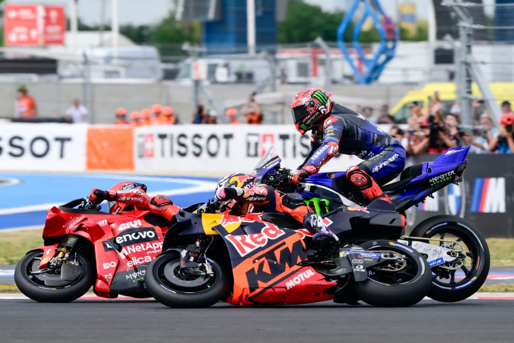 Marquez wins Hungary sprint, Quartararo causes start chaos