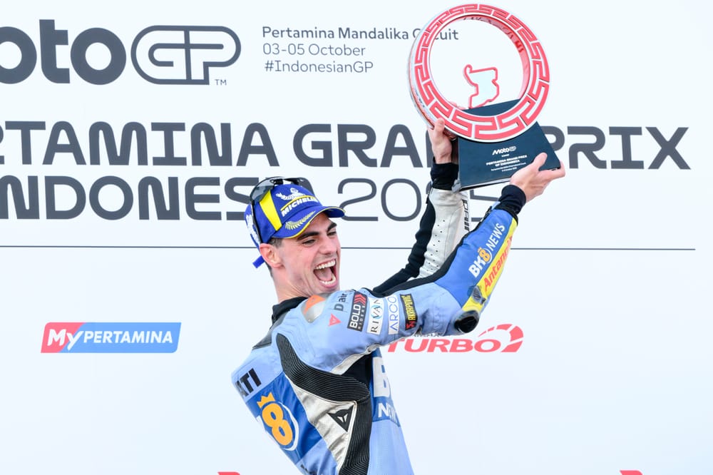 Aldeguer takes dominant first MotoGP win, Marquez injured