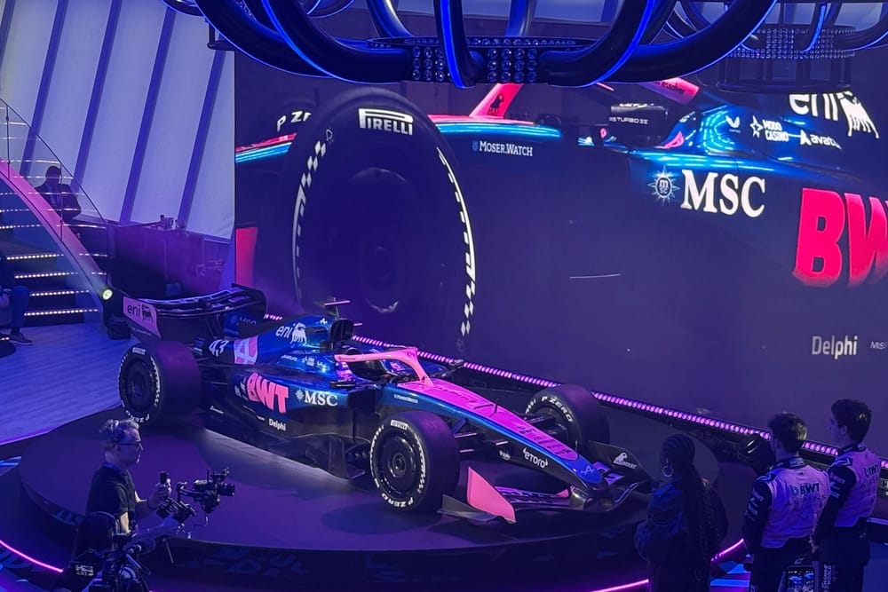Alpine reveals 2026 F1 livery in launch on ship