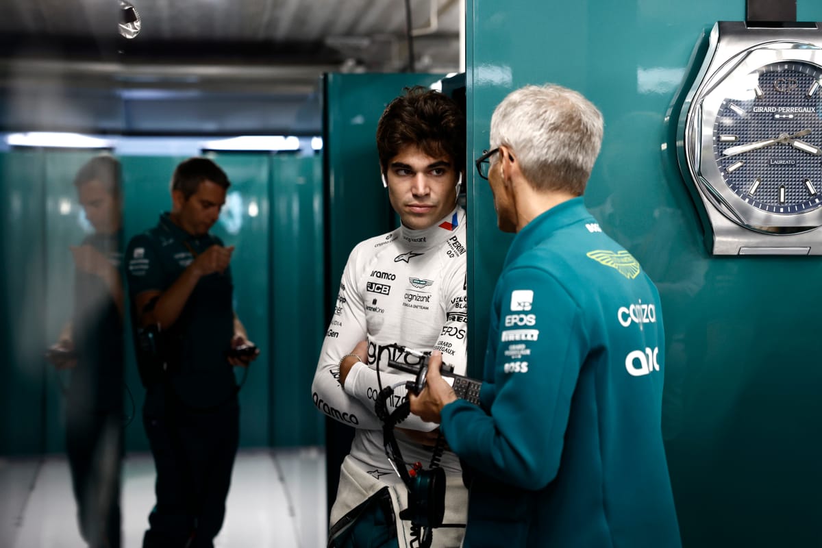 Lance Stroll and Mike Krack, Aston Martin, F1