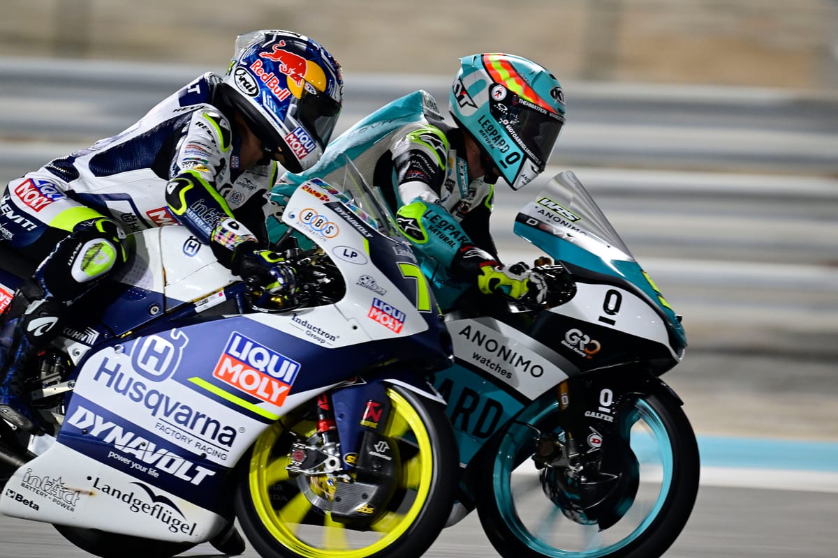 Ayumu Sasaki and Jaume Masia, Moto3, Qatar