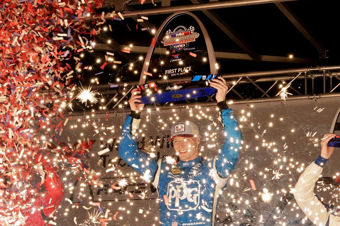 Newgarden wins incident-filled IndyCar Gateway thriller despite spin