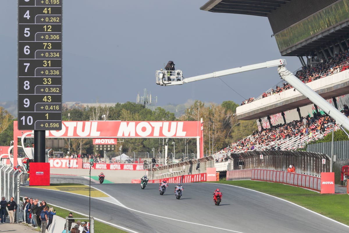 MotoGP riders at Circuit de Barcelona Catalunya