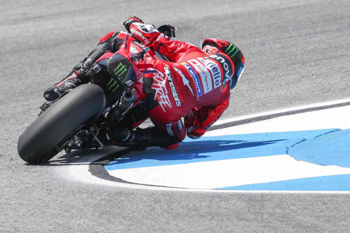 Bagnaia dealt blow as first day of MotoGP 2025 practice ends