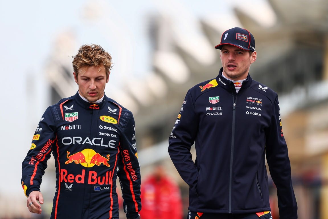 Liam Lawson and Max Verstappen, Red Bull, F1