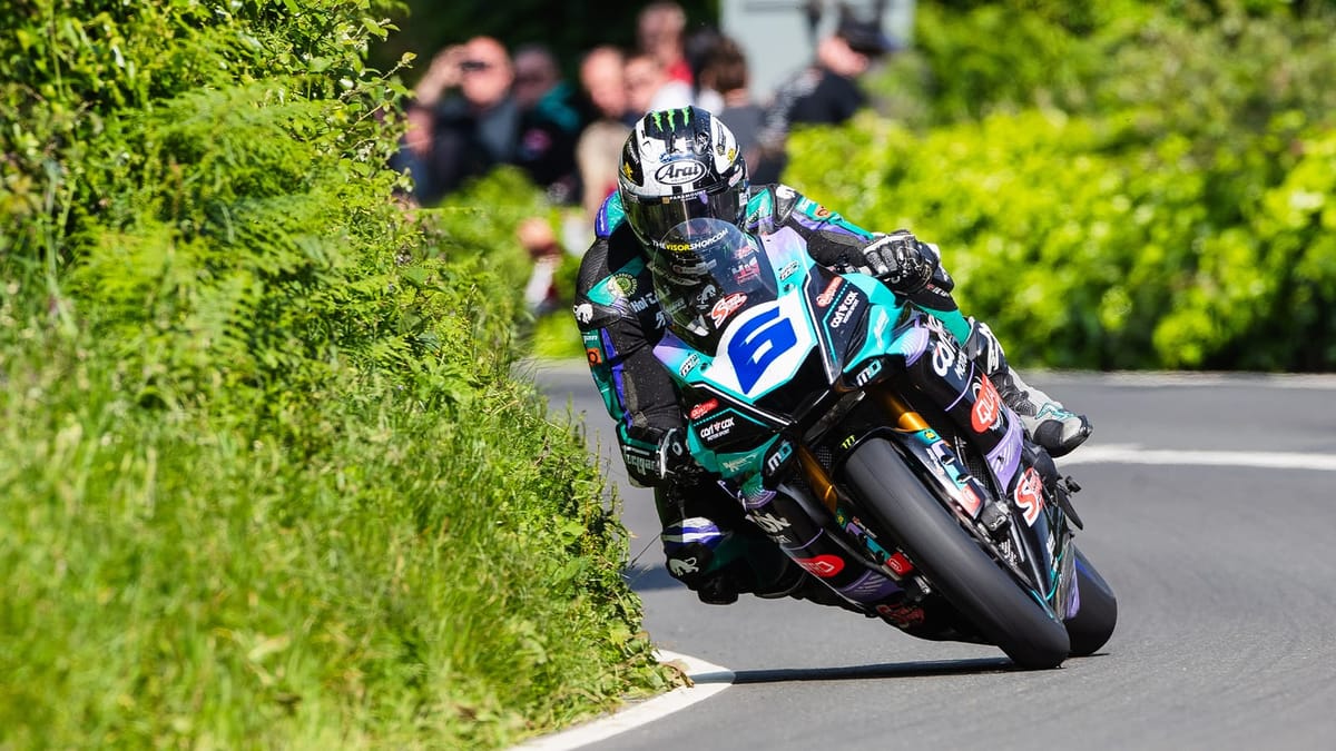 Michael Dunlop takes part in last year's Supersport race at the Isle of Man TT