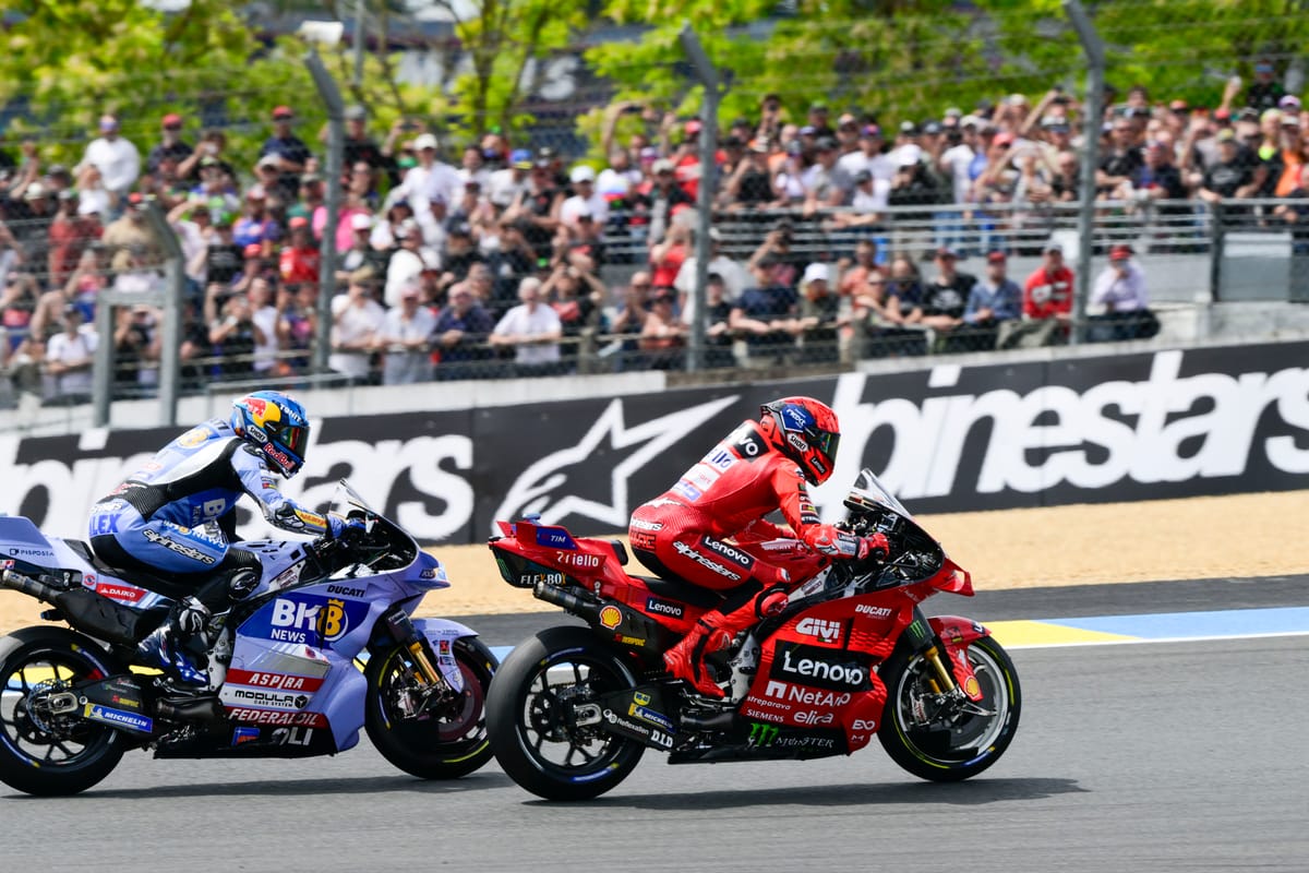 Marc Marquez still undefeated in 2025 MotoGP sprints, Bagnaia crashes