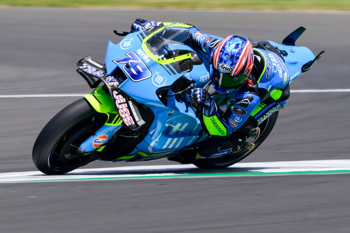 Ai Ogura rides on Friday at the British Grand Prix