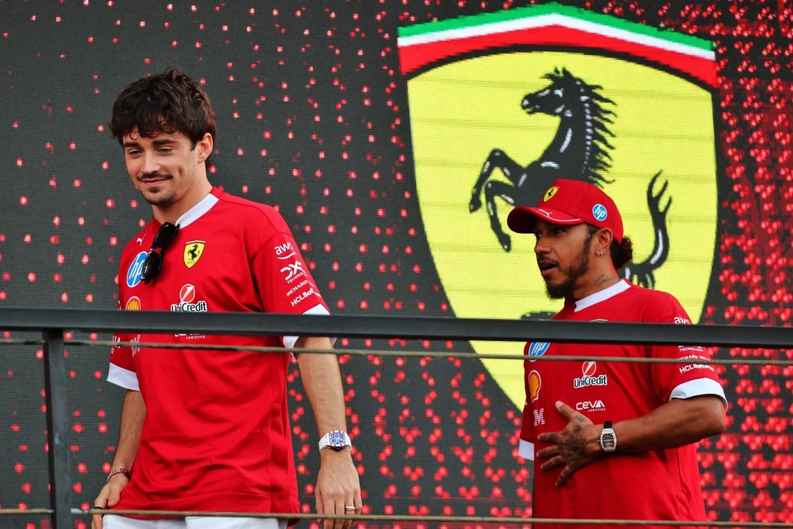 Charles Leclerc and Lewis Hamilton, Ferrari, F1