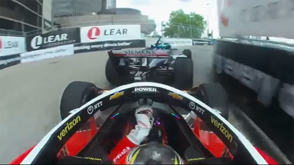 Power rams Kirkwood in outrageous IndyCar practice incident