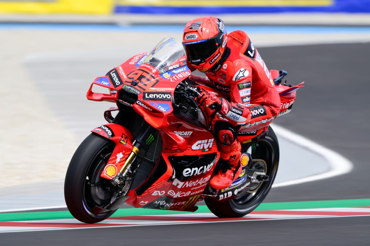 Marc Marquez during qualifying for the Hungarian Grand Prix