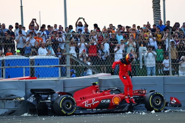 Costly Sainz crash dampens pacesetter Ferrari's Abu Dhabi FP2
