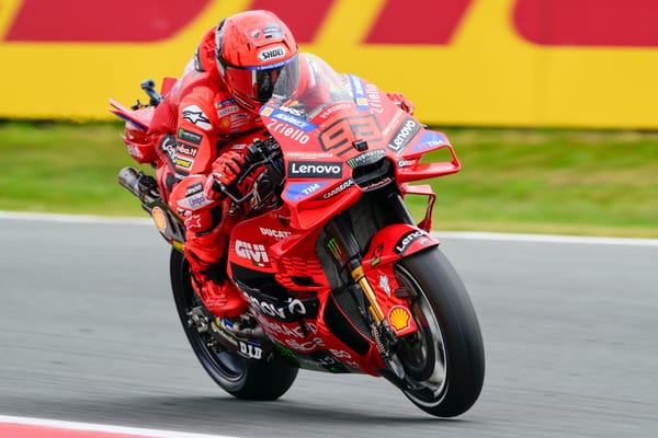 Marquez has biggest Ducati crash yet (then goes fastest)